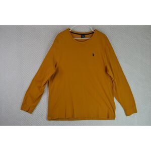 US Polo Assn Crewneck Men's 2XL Mustard Yellow Lightweight Long Sleeve Shirt